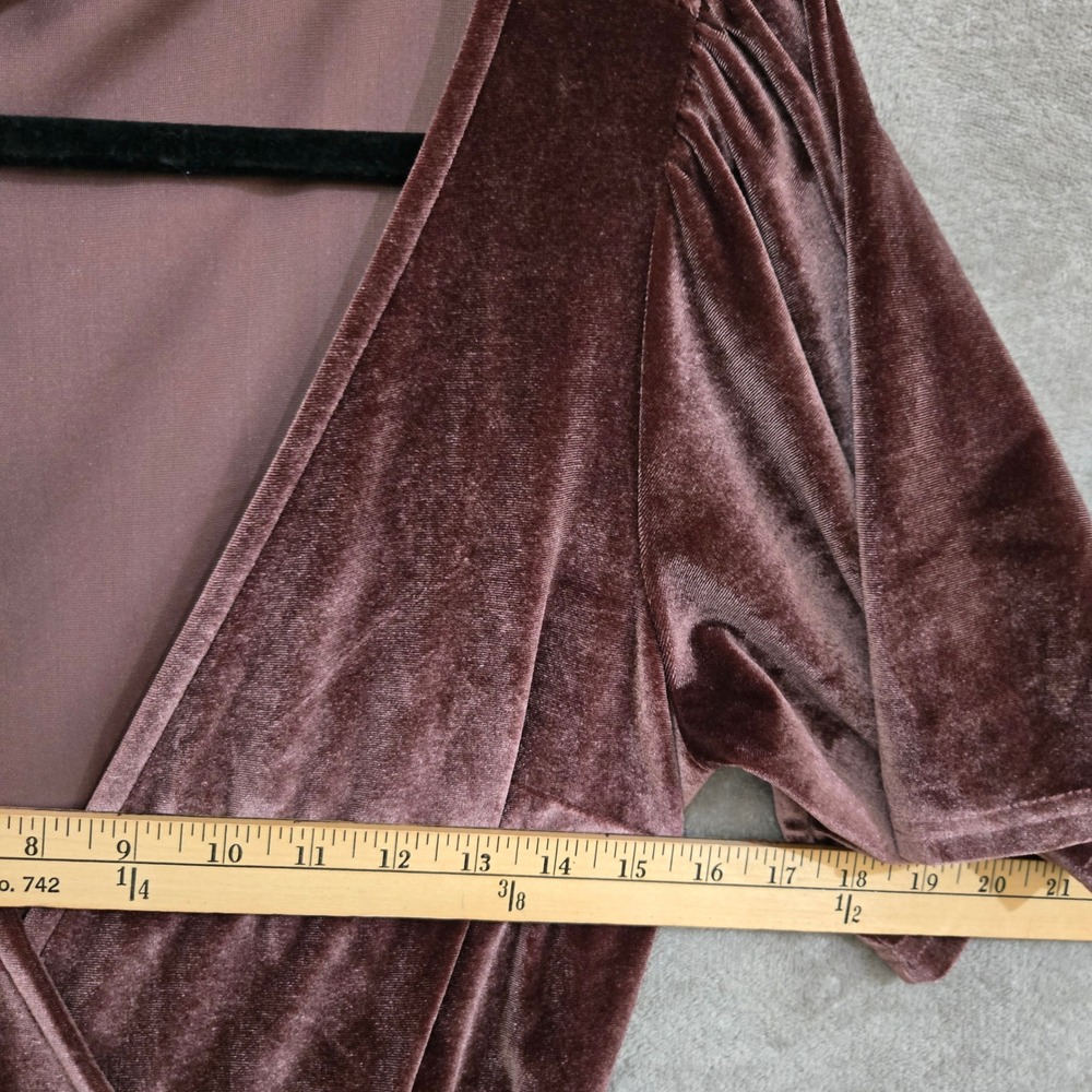 Baltic Born Velvet Maxi Dress Large Forest Fairy Whimsigoth Glam Wrap Wedding - Picture 7 of 9
